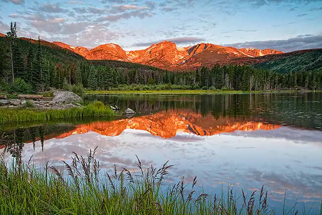 Sprague Lake Sunrise reflections August